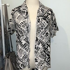 Comic Button Up Blouse